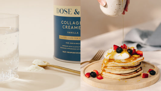 Blueberry and Vanilla Collagen Pancakes