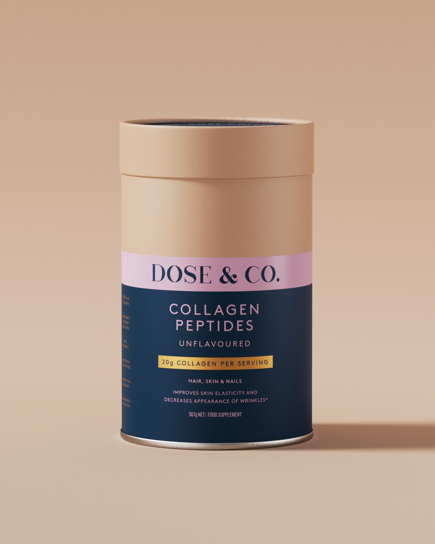 Pure Collagen Peptides Unflavoured 567g