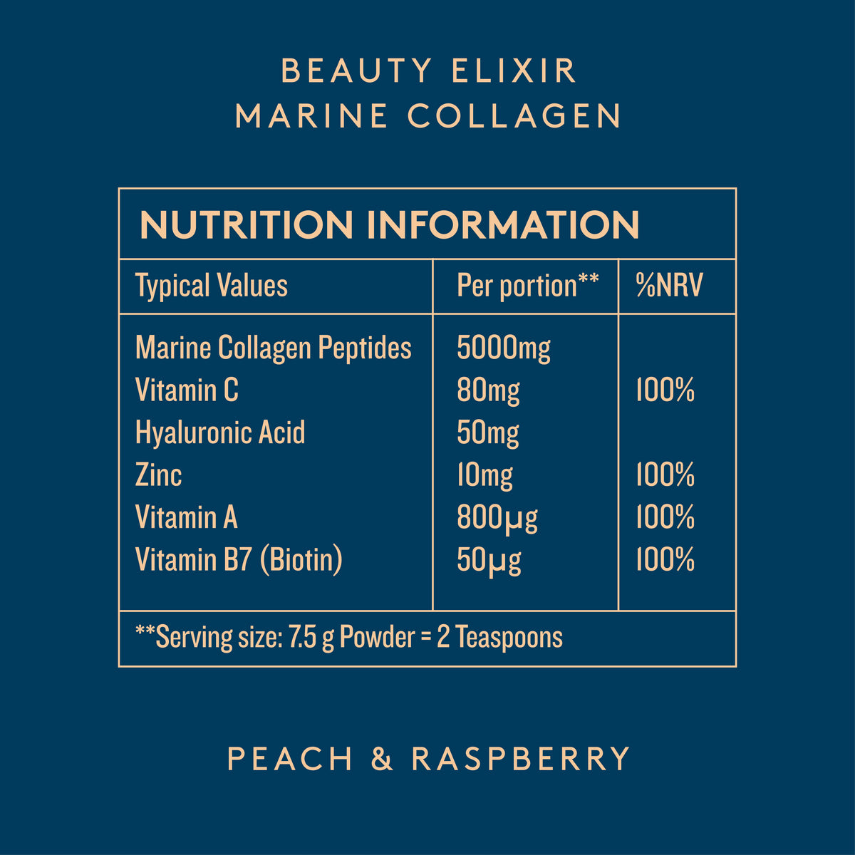 Marine Collagen Beauty Elixir - Peach & Raspberry