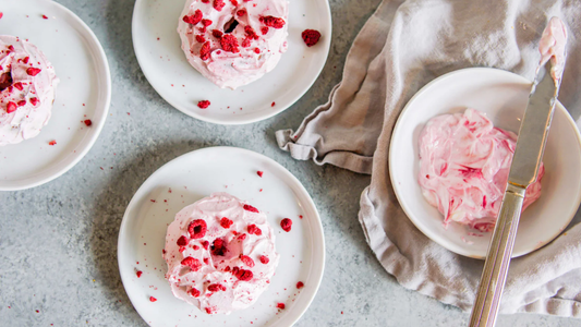 Pink Valentine’s Collagen Rice Krispie Hearts