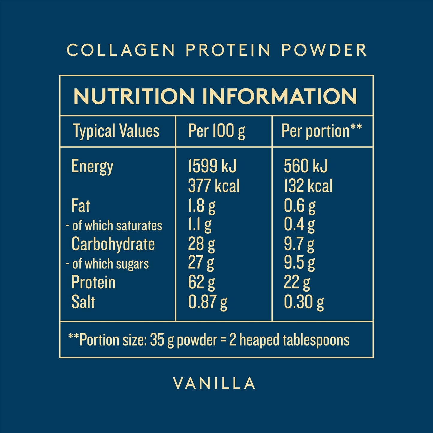 Collagen Protein Powder Vanilla