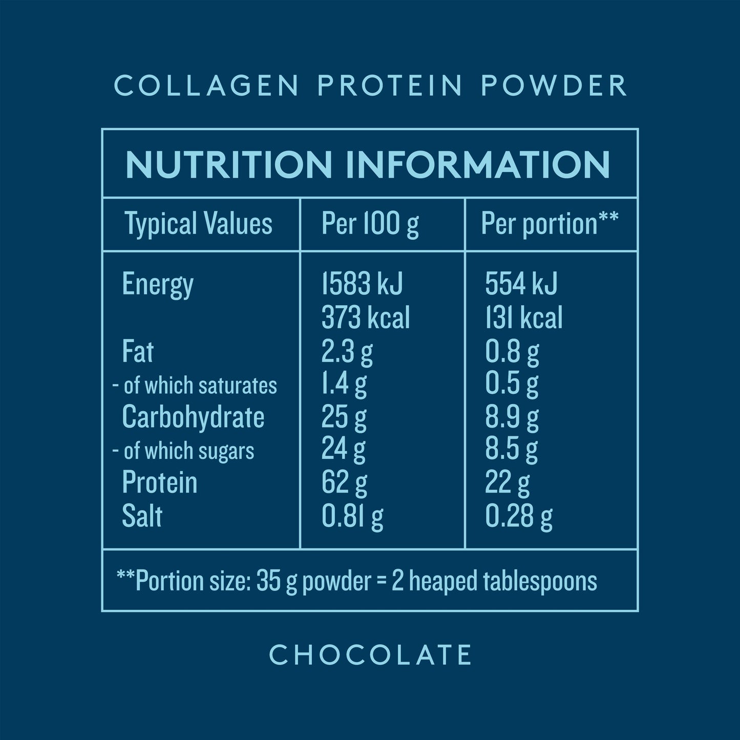 Collagen Protein Powder Chocolate