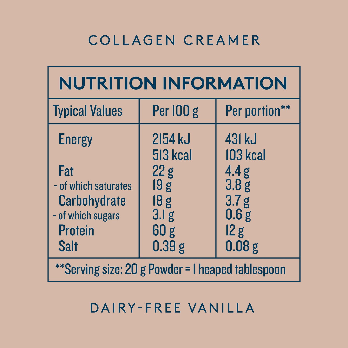 Dairy-Free Collagen Creamer Vanilla