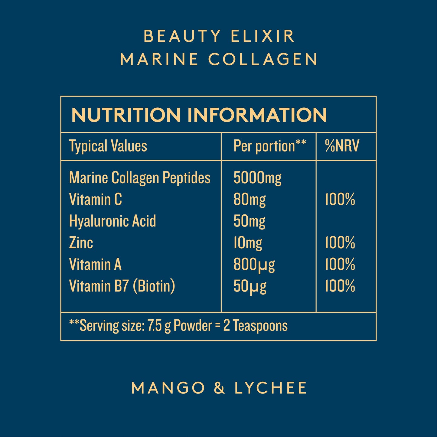 Marine Collagen Beauty Elixir 150g - Mango & Lychee