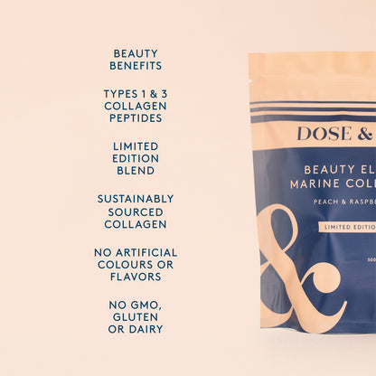 Marine Collagen Beauty Elixir - Peach & Raspberry