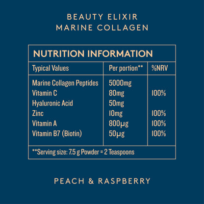 Marine Collagen Beauty Elixir - Peach & Raspberry