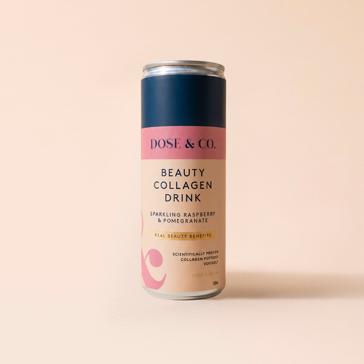 Dose & Co Beauty Collagen Sparkling Drink Raspberry & Pomegranate 250ml