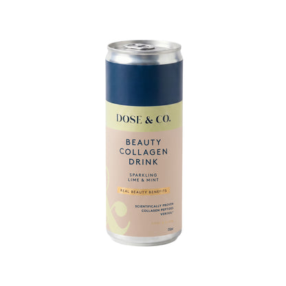 Dose & Co Beauty Collagen Sparkling Drink Lime & Mint 250ml