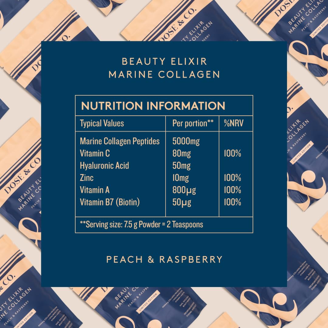 Marine Collagen Beauty Elixir 150g - Peach & Raspberry