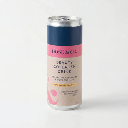 Dose & Co Beauty Collagen Sparkling Drink Raspberry & Pomegranate 250ml