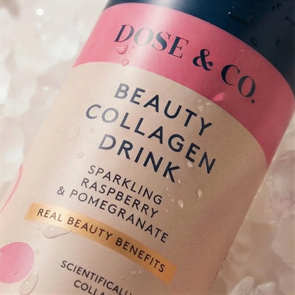 Dose & Co Beauty Collagen Sparkling Drink Raspberry & Pomegranate 250ml
