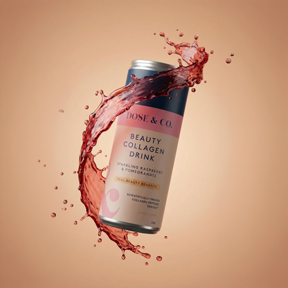 Dose & Co Beauty Collagen Sparkling Drink Raspberry & Pomegranate 250ml