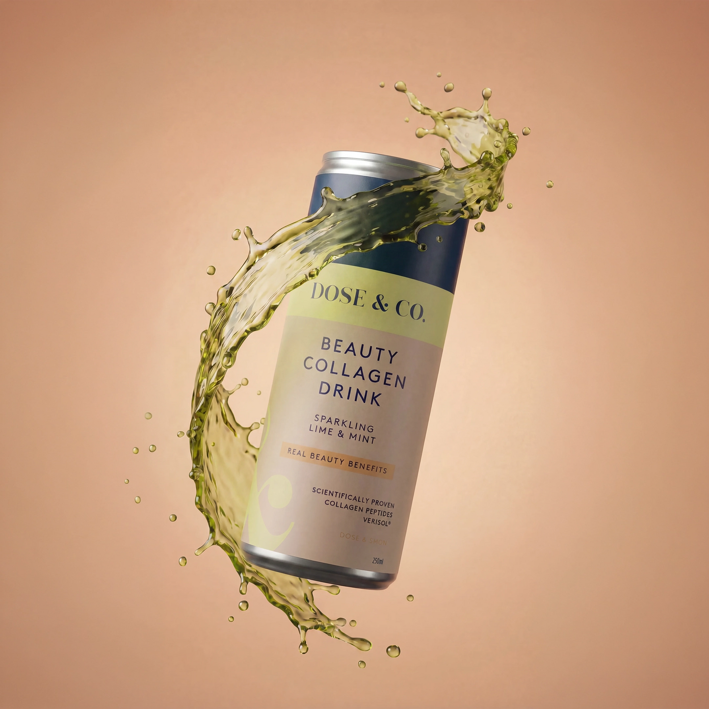 Dose & Co Beauty Collagen Sparkling Drink Lime & Mint 250ml