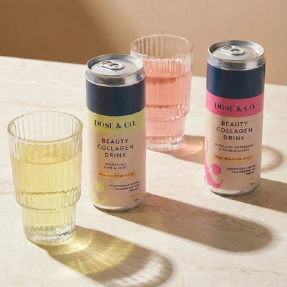 Dose & Co Beauty Collagen Sparkling Drink Raspberry & Pomegranate 250ml
